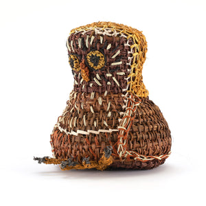Aboriginal Art by Mavis Warrngilnga Ganambarr, Worrwurr (Owl) Sculpture 16.5cm - ART ARK®