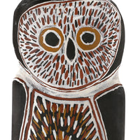Aboriginal Artwork by Mavis Warrngilnga Ganambarr, Worrwurr (Owl) Sculpture 19cm
