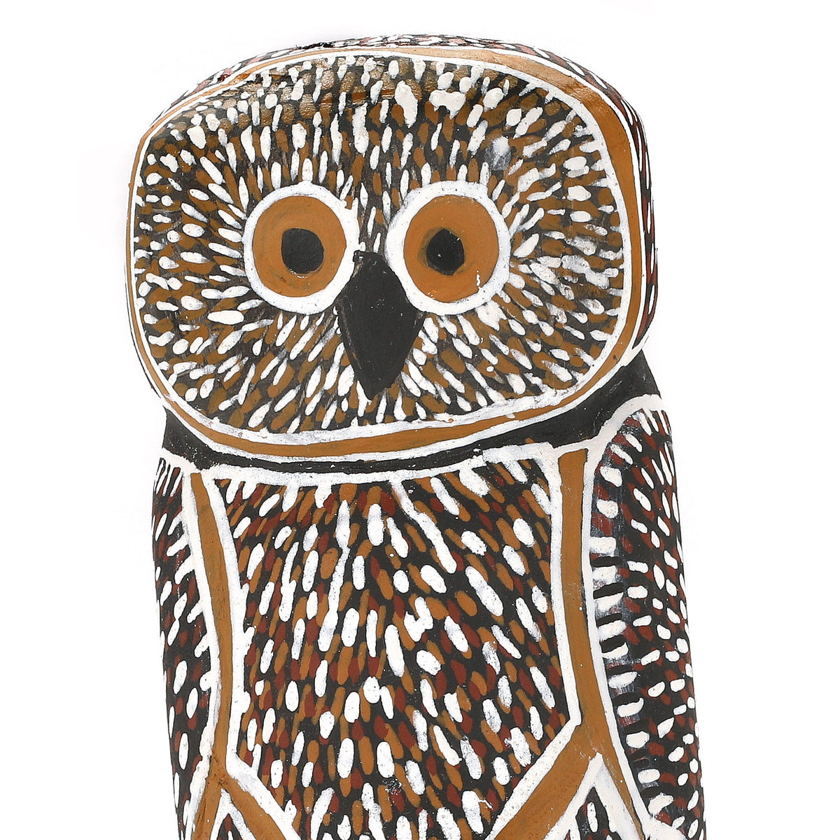 Aboriginal Art by Mavis Warrngilnga Ganambarr, Worrwurr (Owl) Sculpture 19cm - ART ARK®