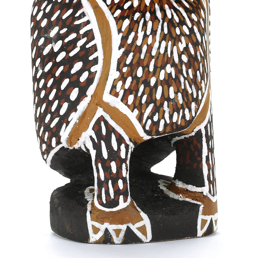 Aboriginal Artwork by Mavis Warrngilnga Ganambarr, Worrwurr (Owl) Sculpture 19cm