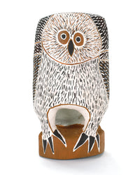 Aboriginal Artwork by Mavis Warrngilnga Ganambarr, Worrwurr (Owl) Sculpture 23cm