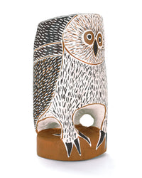 Aboriginal Artwork by Mavis Warrngilnga Ganambarr, Worrwurr (Owl) Sculpture 23cm