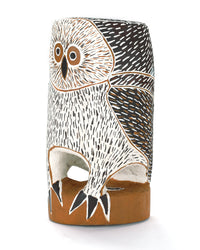 Aboriginal Artwork by Mavis Warrngilnga Ganambarr, Worrwurr (Owl) Sculpture 23cm