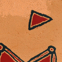 Aboriginal Artwork by Maxie Jampijinpa Pollard, Ngapa Jukurrpa (Water Dreaming) - Mikanji, 61x61cm