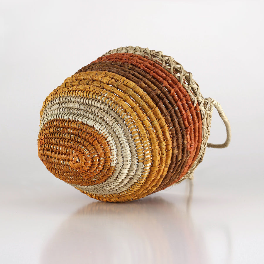 Aboriginal Artwork by Maywundjiwuy Ŋurruwuthun, Bathi (woven basket)