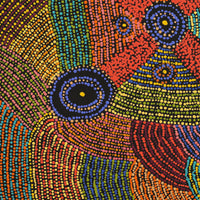 Aboriginal Artwork by Megan Nampijinpa Kantamarra, Marapinti Dreaming, 76x76cm