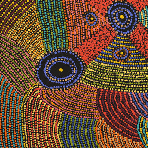 Aboriginal Artwork by Megan Nampijinpa Kantamarra, Marapinti Dreaming, 76x76cm - ART ARK®