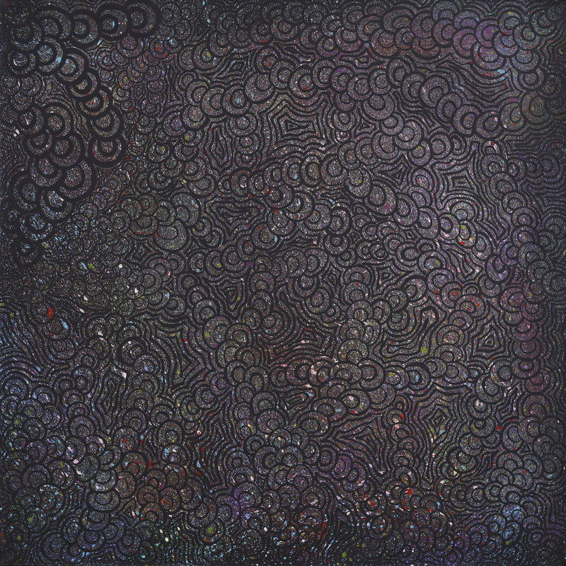 Aboriginal Artwork by Melinda Napurrurla Wilson, Lukarrara Jukurrpa, 107x107cm