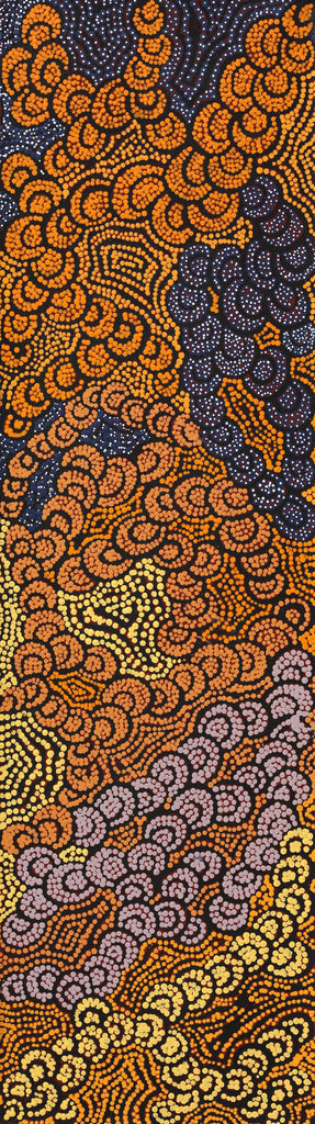 Aboriginal Artwork by Melinda Napurrurla Wilson, Lukarrara Jukurrpa, 107x30cm - ART ARK®