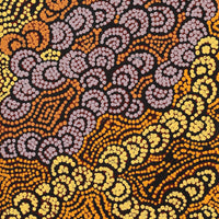 Aboriginal Artwork by Melinda Napurrurla Wilson, Lukarrara Jukurrpa, 107x30cm