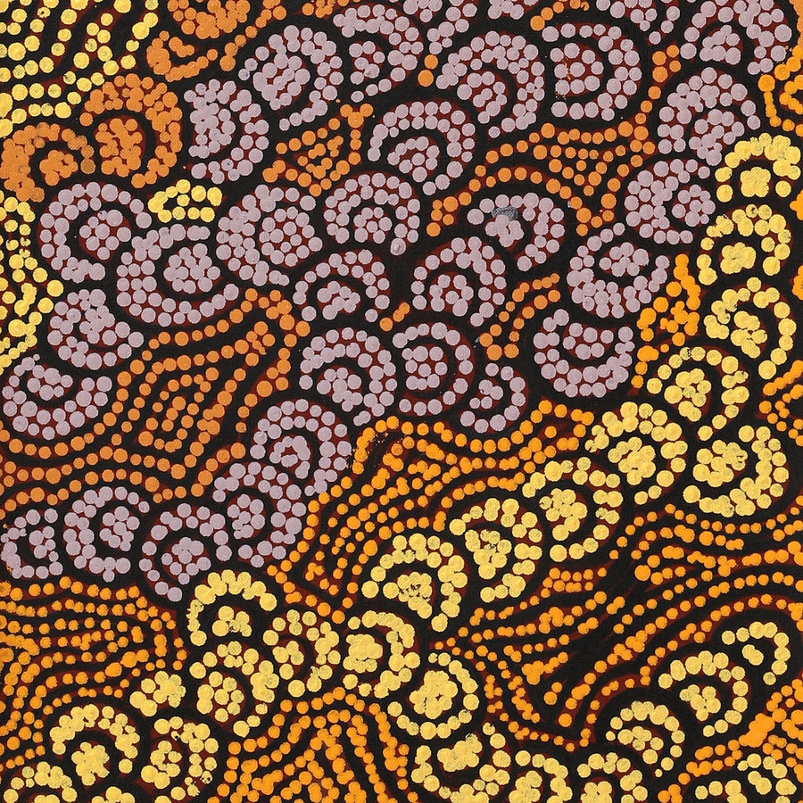 Aboriginal Artwork by Melinda Napurrurla Wilson, Lukarrara Jukurrpa, 107x30cm