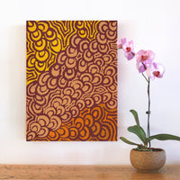 Aboriginal Artwork by Melinda Napurrurla Wilson, Lukarrara Jukurrpa, 61x46cm