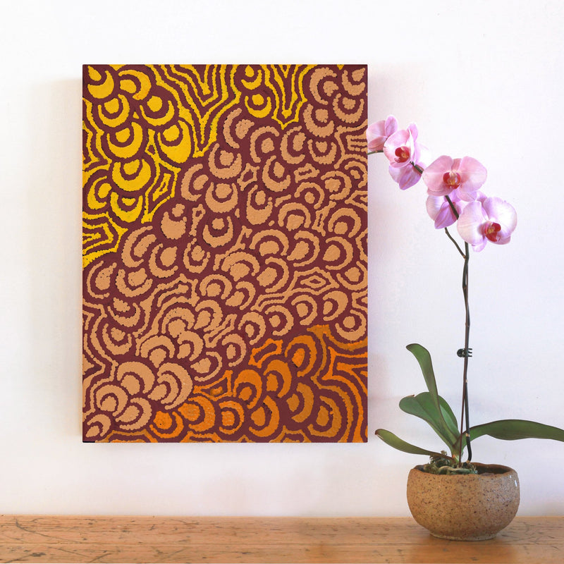 Aboriginal Artwork by Melinda Napurrurla Wilson, Lukarrara Jukurrpa, 61x46cm