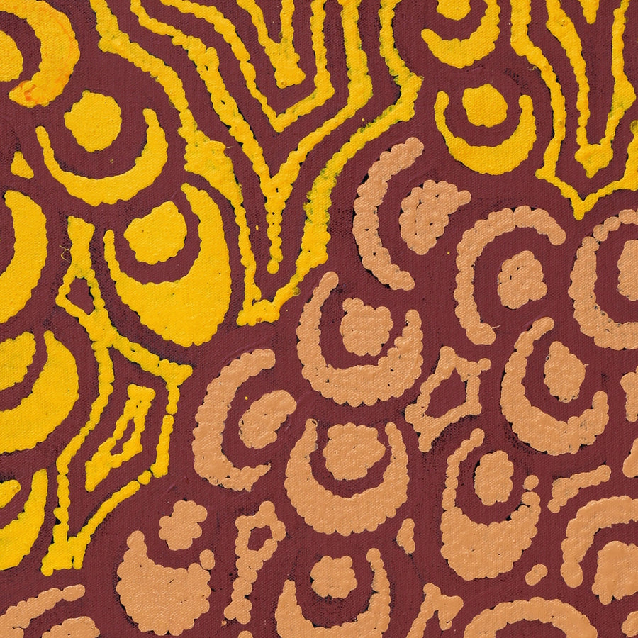 Aboriginal Artwork by Melinda Napurrurla Wilson, Lukarrara Jukurrpa, 61x46cm
