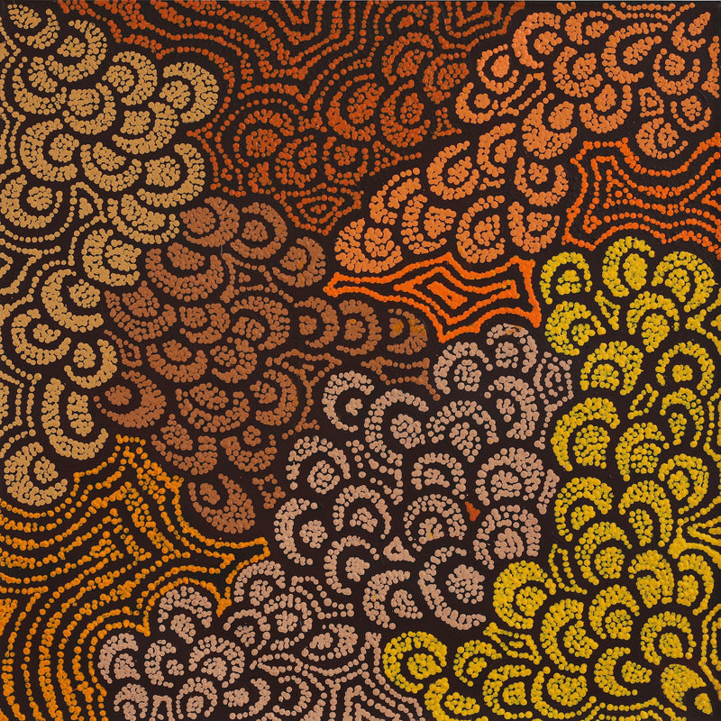 Aboriginal Artwork by Melinda Napurrurla Wilson, Lukarrara Jukurrpa, 61x61cm