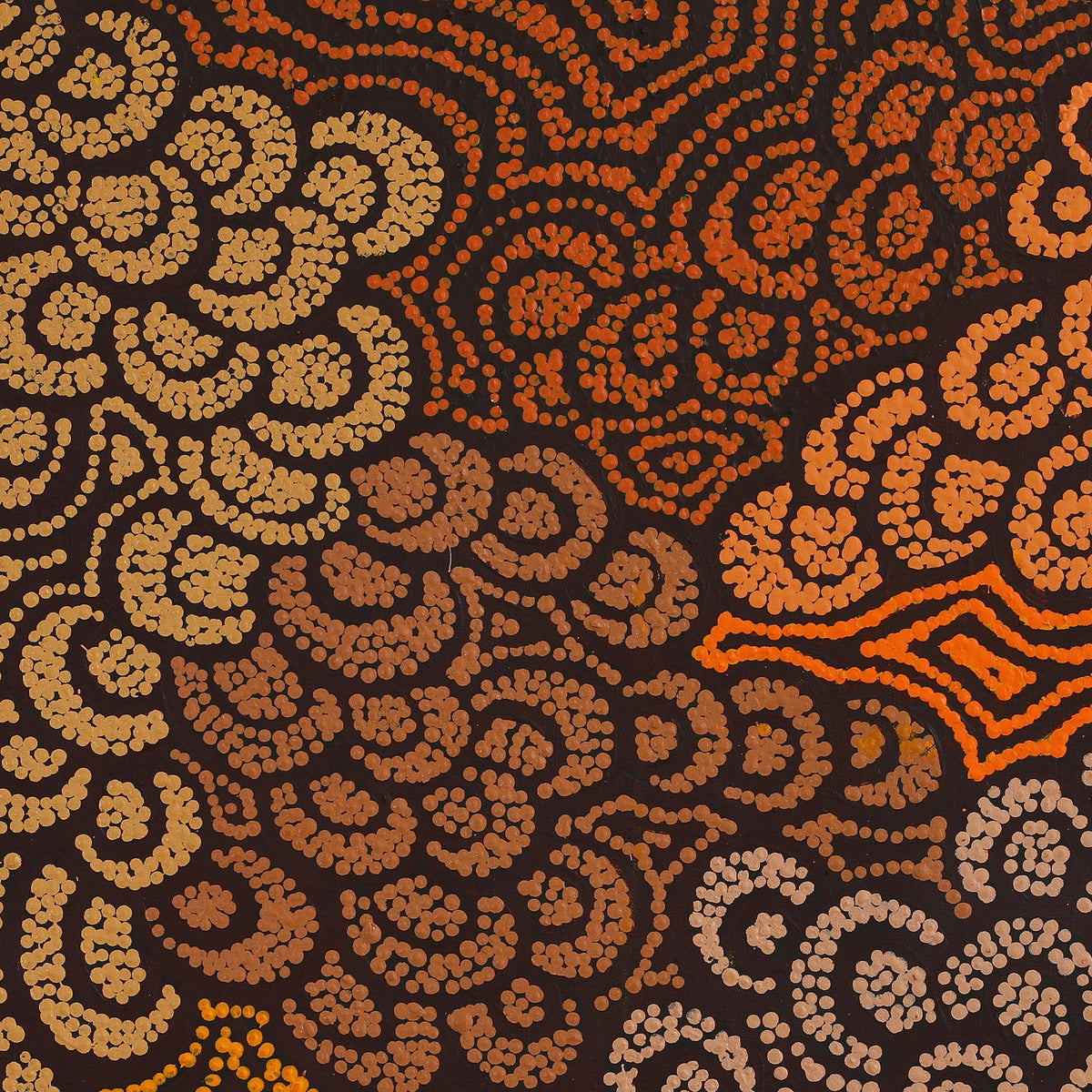 Aboriginal Art by Melinda Napurrurla Wilson, Lukarrara Jukurrpa, 61x61cm - ART ARK®