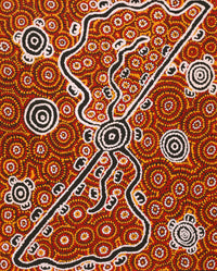 Aboriginal Artwork by Melinda Napurrurla Wilson, Janganpa Jukurrpa (Brush-tail Possum Dreaming)- Mawurrji, 76x61cm