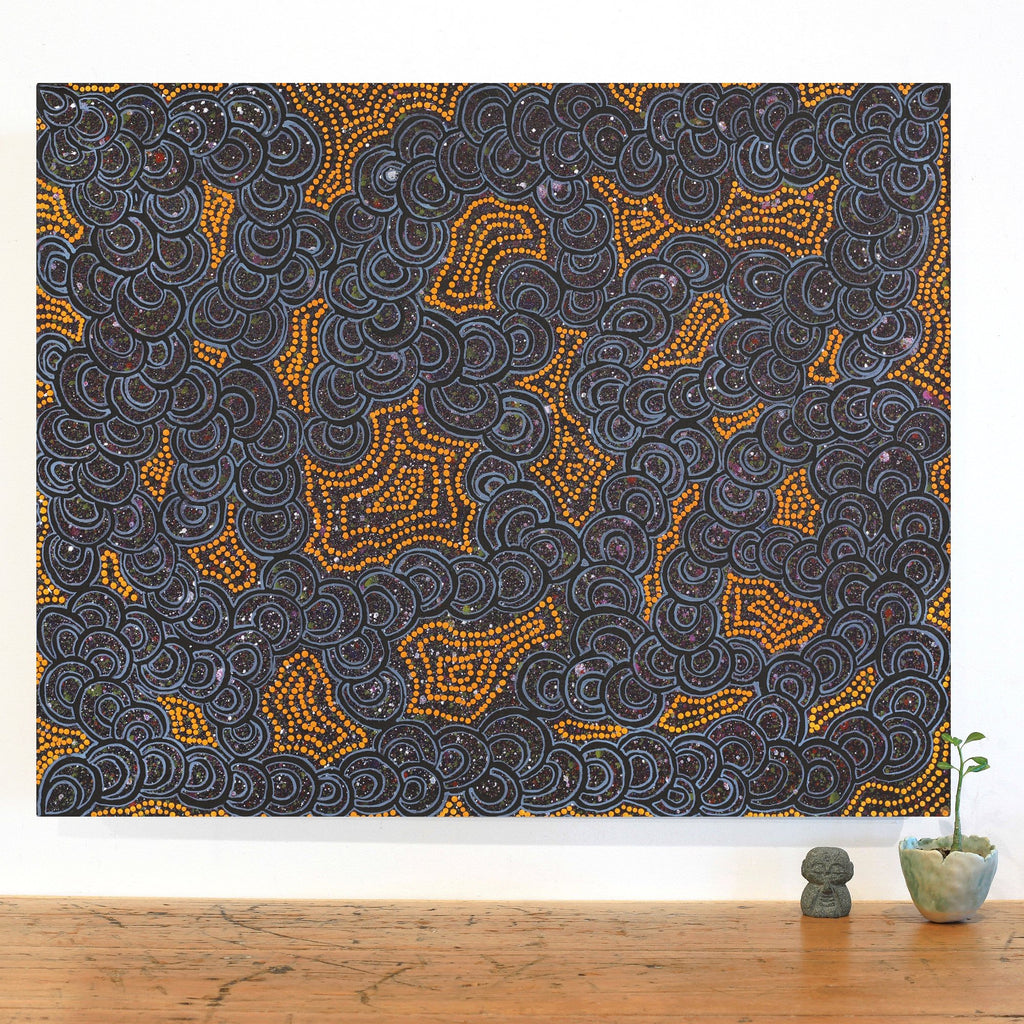 Aboriginal Artwork by Melinda Napurrurla Wilson, Lukarrara Jukurrpa, 76x61cm