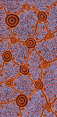 Aboriginal Artwork by Melissa Napangardi Williams, Wardapi Jukurrpa (Goanna Dreaming) - Yarripilangu, 61x30cm