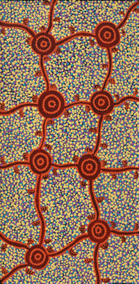 Aboriginal Artwork by Melissa Napangardi Williams, Wardapi Jukurrpa (Goanna Dreaming) - Yarripilangu, 61x30cm