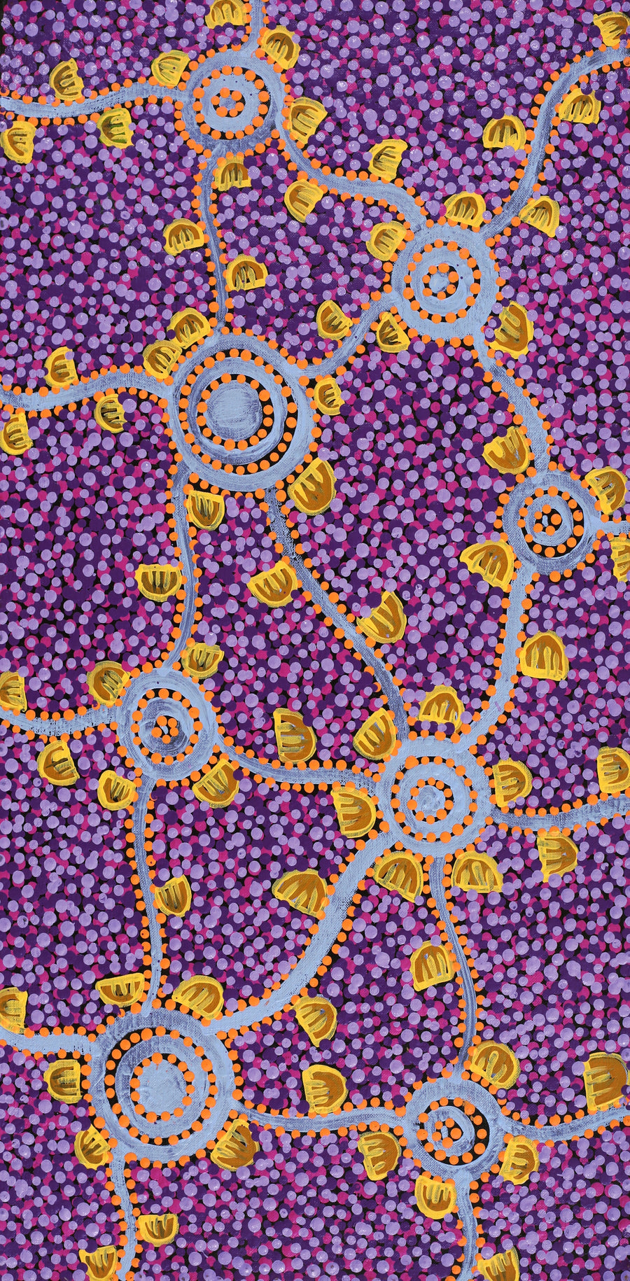 Aboriginal Artwork by Melissa Napangardi Williams, Wardapi Jukurrpa (Goanna Dreaming) - Yarripilangu, 61x30cm