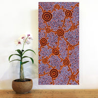 Aboriginal Artwork by Melissa Napangardi Williams, Wardapi Jukurrpa (Goanna Dreaming) - Yarripilangu, 61x30cm