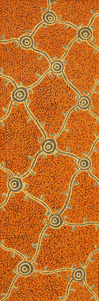Aboriginal Artwork by Melissa Napangardi Williams, Wardapi Jukurrpa (Goanna Dreaming) - Yarripilangu, 91x30cm