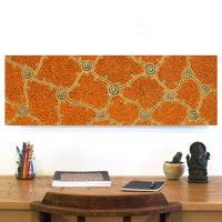 Aboriginal Artwork by Melissa Napangardi Williams, Wardapi Jukurrpa (Goanna Dreaming) - Yarripilangu, 91x30cm