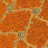 Aboriginal Artwork by Melissa Napangardi Williams, Wardapi Jukurrpa (Goanna Dreaming) - Yarripilangu, 91x30cm