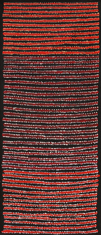 Aboriginal Artwork by Mitchell Japanangka Martin, Mina Mina Jukurrpa, 107x46cm