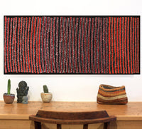 Aboriginal Artwork by Mitchell Japanangka Martin, Mina Mina Jukurrpa, 107x46cm