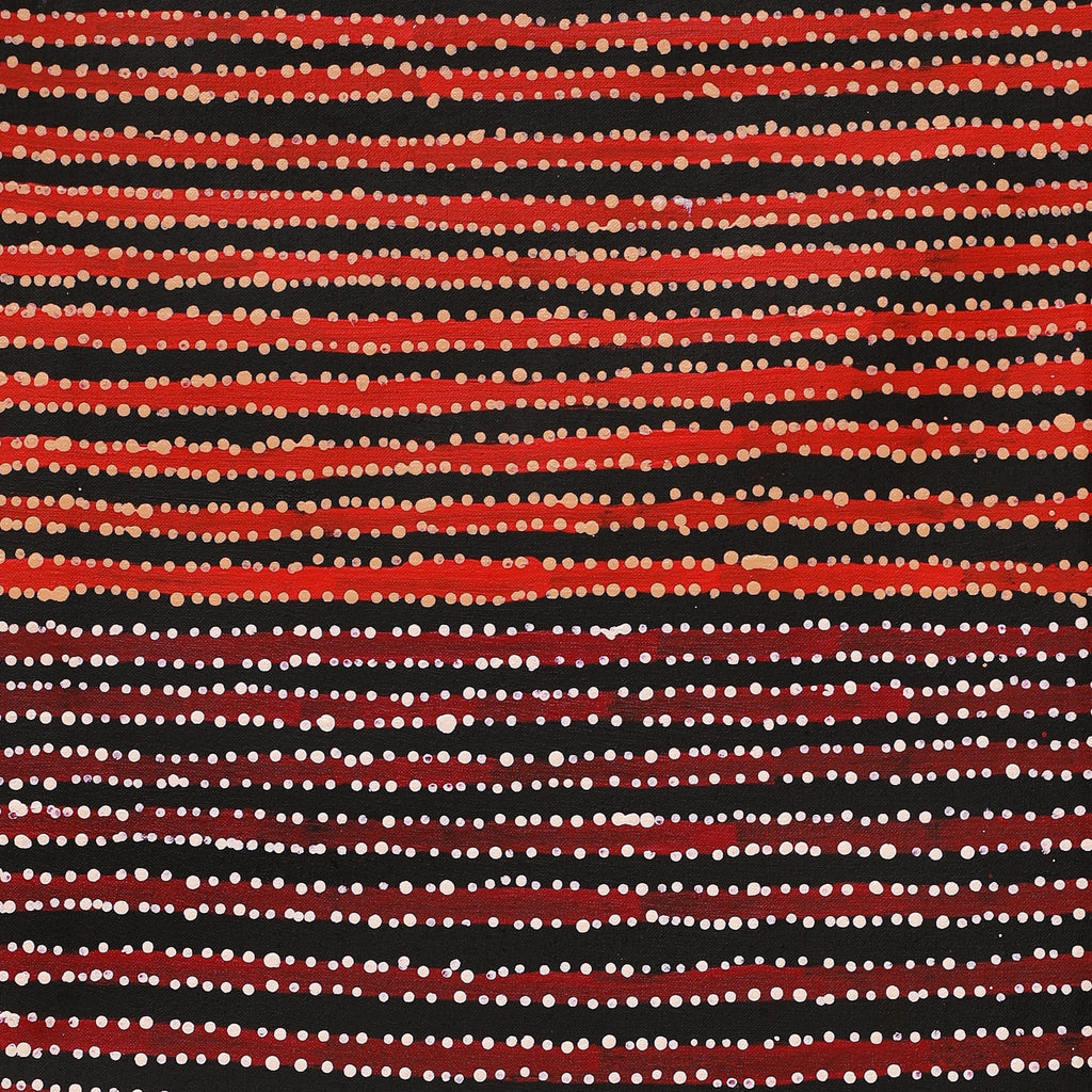 Aboriginal Artwork by Mitchell Japanangka Martin, Mina Mina Jukurrpa, 107x46cm