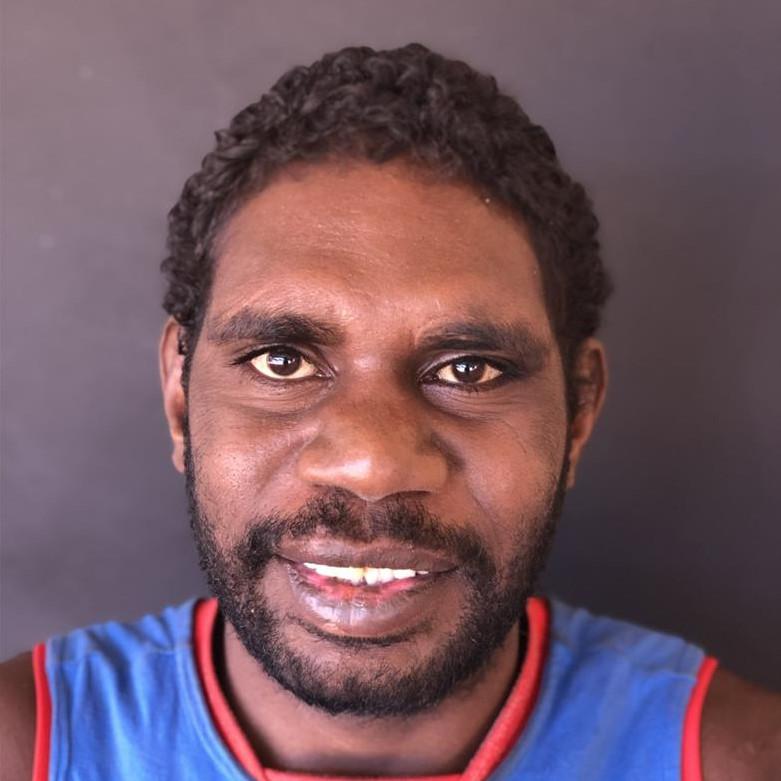 Aboriginal Artwork by Mitchell Japanangka Martin, Mina Mina Jukurrpa, 107x46cm