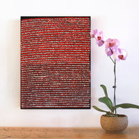 Aboriginal Artwork by Mitchell Japanangka Martin, Mina Mina Jukurrpa, 61x46cm