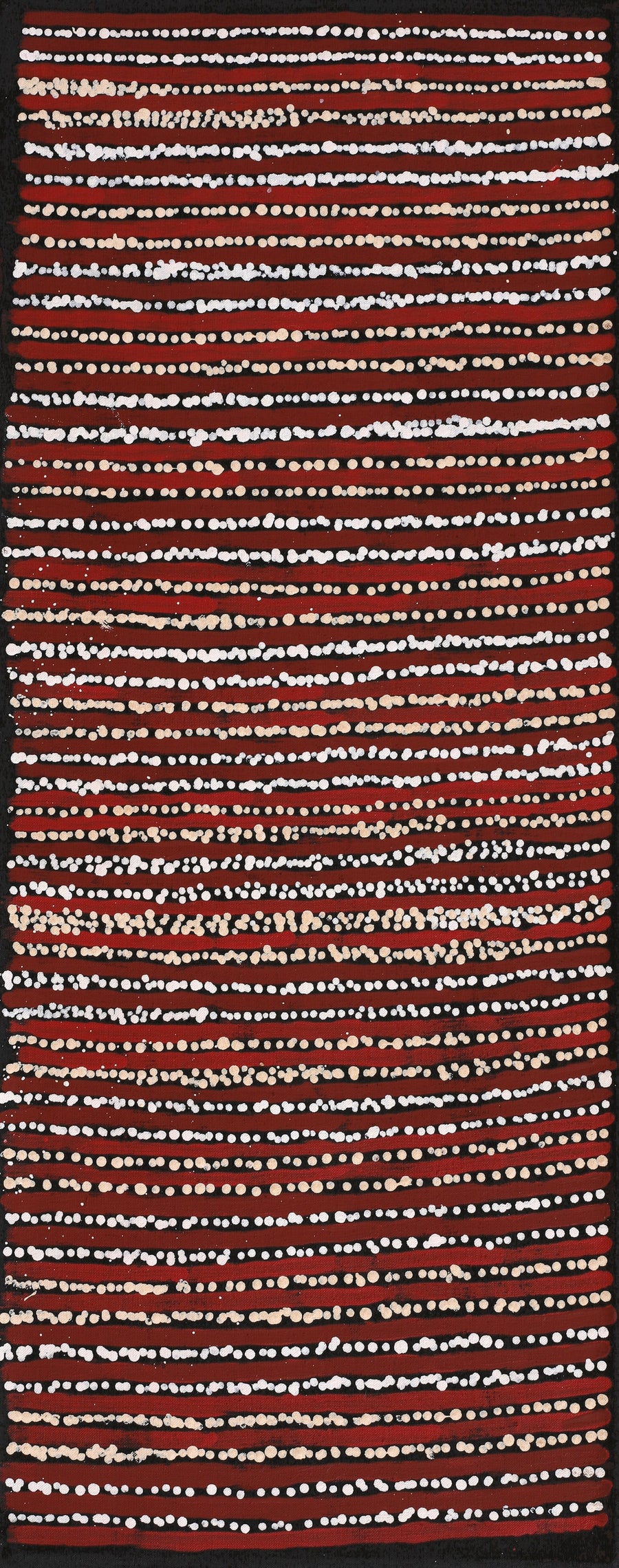 Aboriginal Artwork by Mitchell Japanangka Martin, Mina Mina Jukurrpa, 76x30cm