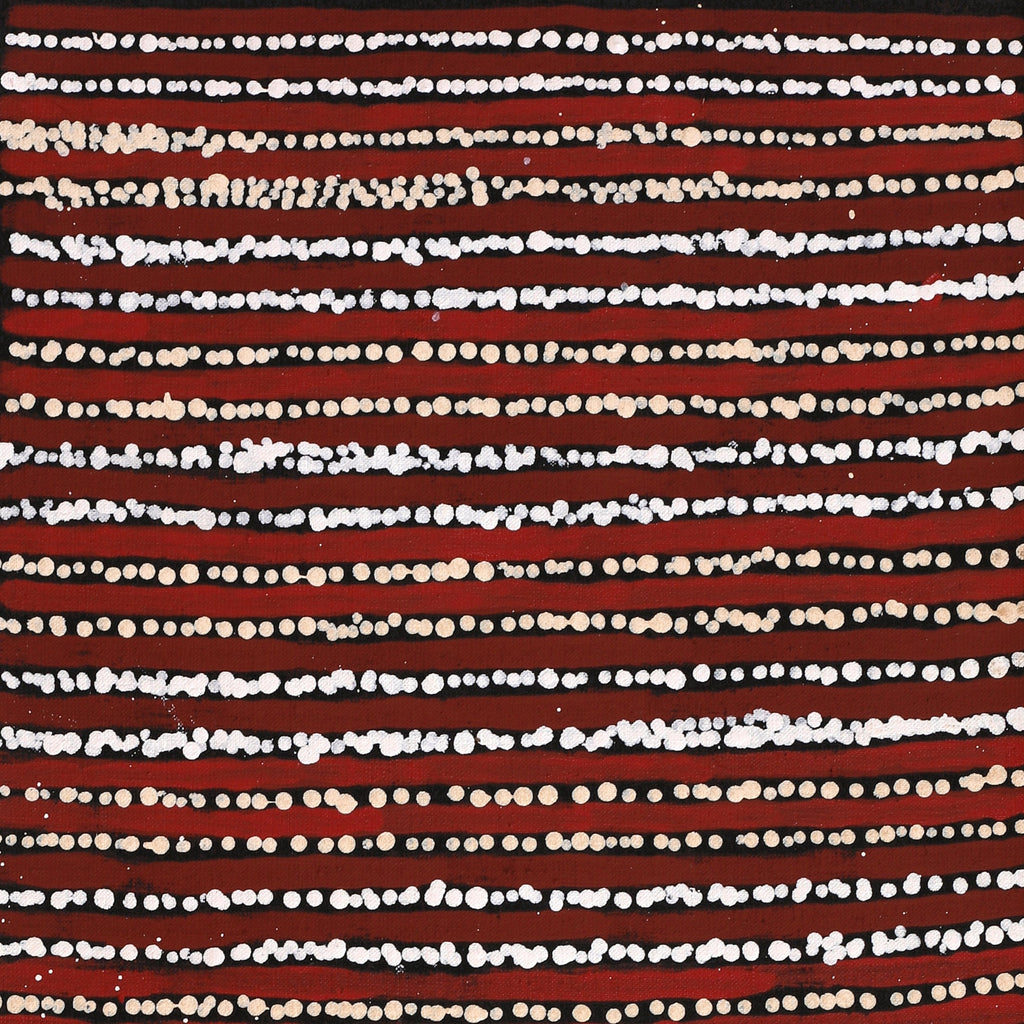 Aboriginal Artwork by Mitchell Japanangka Martin, Mina Mina Jukurrpa, 76x30cm