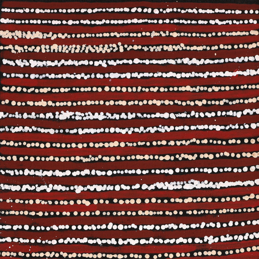 Aboriginal Artwork by Mitchell Japanangka Martin, Mina Mina Jukurrpa, 76x30cm