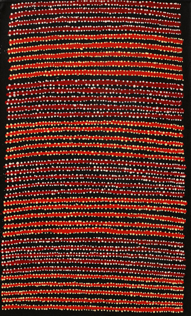 Aboriginal Artwork by Mitchell Japanangka Martin, Mina Mina Jukurrpa, 76x46cm