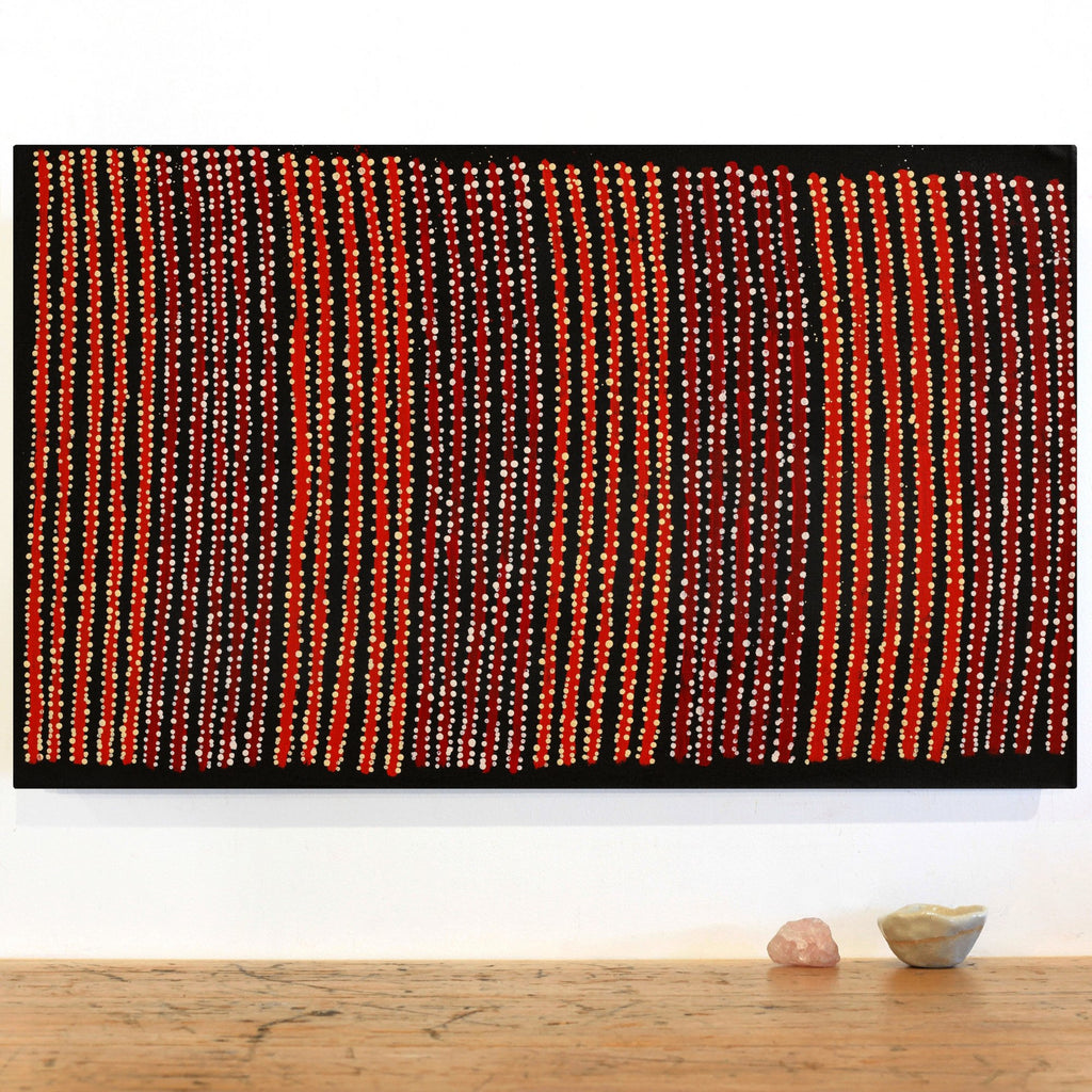 Aboriginal Art by Mitchell Japanangka Martin, Mina Mina Jukurrpa, 76x46cm - ART ARK®