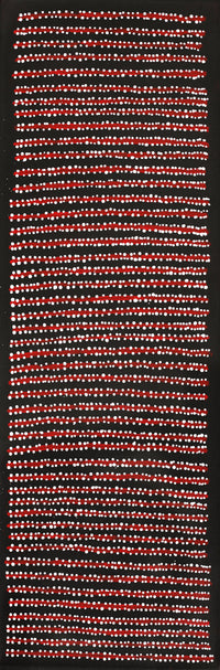 Aboriginal Artwork by Mitchell Japanangka Martin, Mina Mina Jukurrpa, 91x30cm