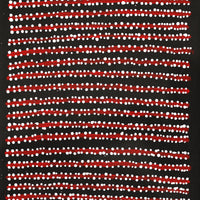 Aboriginal Artwork by Mitchell Japanangka Martin, Mina Mina Jukurrpa, 91x30cm