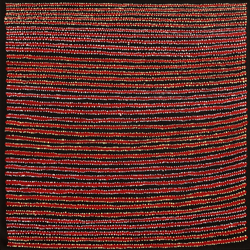 Aboriginal Artwork by Mitchell Japanangka Martin, Mina Mina Jukurrpa, 91x91cm