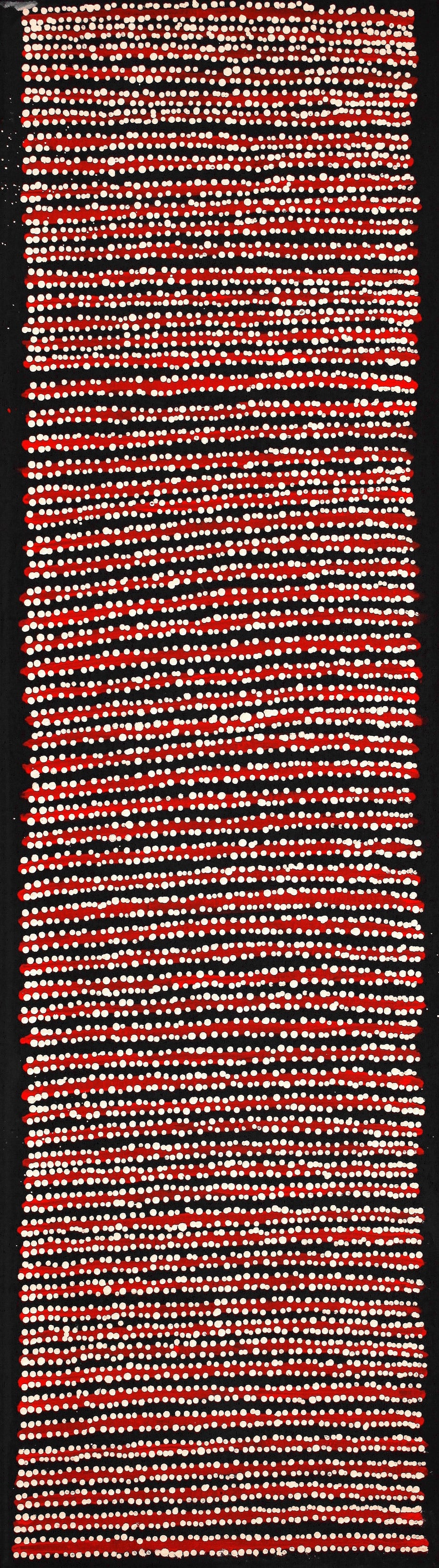 Aboriginal Artwork by Mitchell Japanangka Martin , Mina Mina Jukurrpa - Ngalyipi, 107x30cm