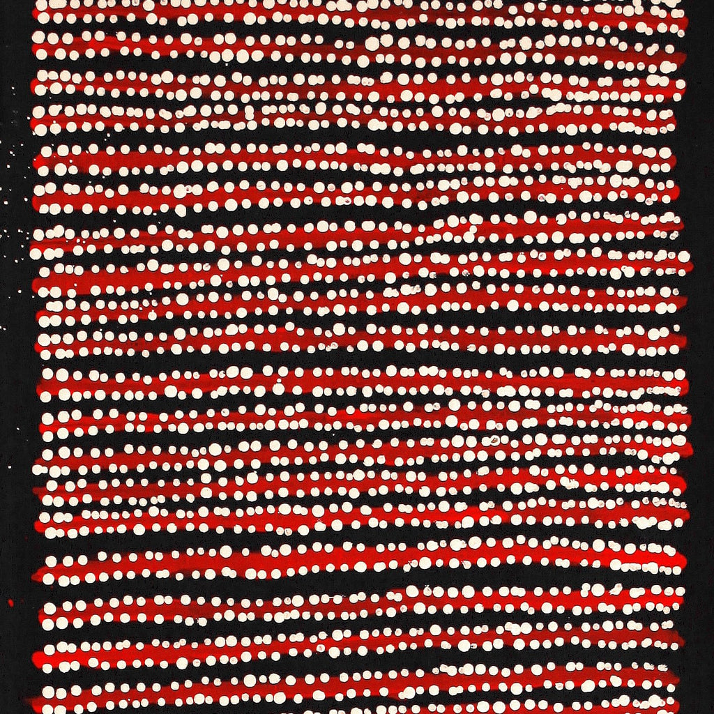 Aboriginal Artwork by Mitchell Japanangka Martin , Mina Mina Jukurrpa - Ngalyipi, 107x30cm