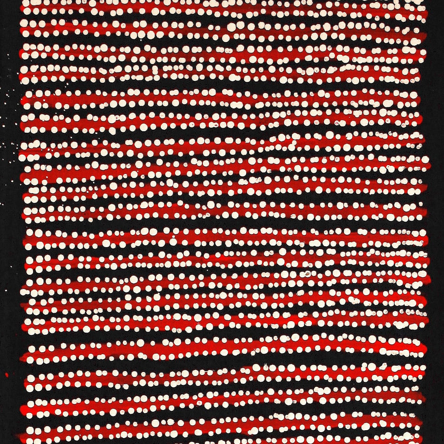 Aboriginal Artwork by Mitchell Japanangka Martin , Mina Mina Jukurrpa - Ngalyipi, 107x30cm