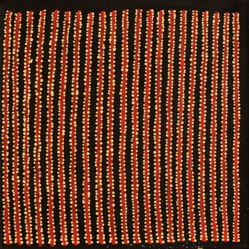 Aboriginal Artwork by Mitchell Japanangka Martin , Mina Mina Jukurrpa - Ngalyipi, 46x46cm