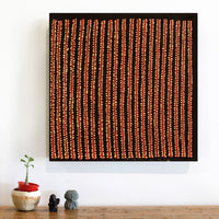 Aboriginal Artwork by Mitchell Japanangka Martin , Mina Mina Jukurrpa - Ngalyipi, 46x46cm