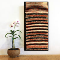 Aboriginal Artwork by Mitchell Japanangka Martin , Mina Mina Jukurrpa - Ngalyipi, 61x30cm