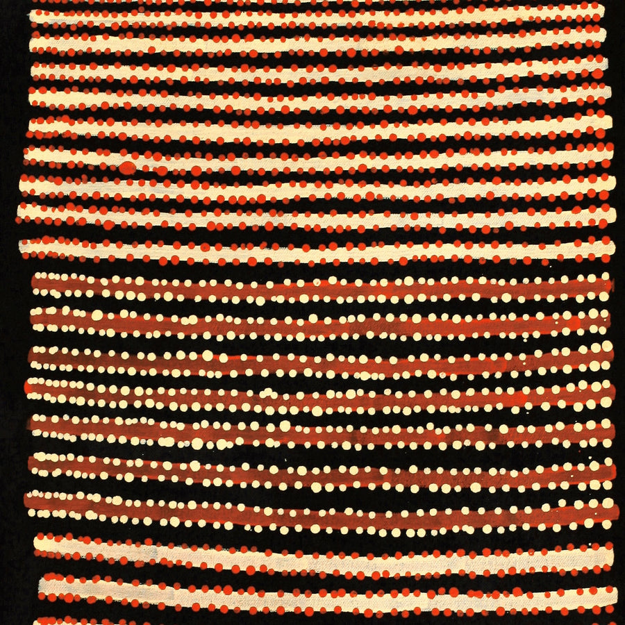 Aboriginal Artwork by Mitchell Japanangka Martin , Mina Mina Jukurrpa - Ngalyipi, 61x30cm