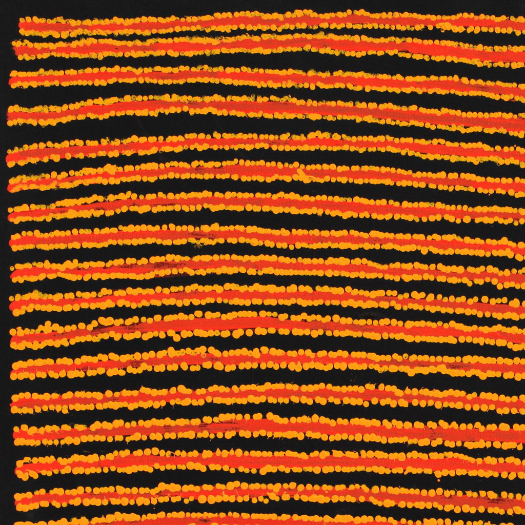 Aboriginal Artwork by Mitchell Japanangka Martin , Mina Mina Jukurrpa - Ngalyipi, 76x76cm